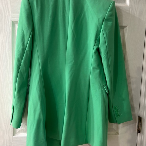 Express Double Breasted Green Hourglass Blazer size 10 - Picture 2 of 7